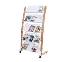 Alba Mobile Wooden Floor Stand 5 x 3 Compartments A4 Format Literature