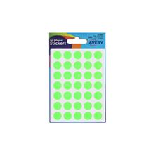 Avery Coloured Label Round 12mm Diameter Green (2450 Labels) 32-282