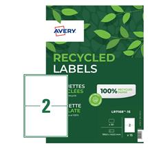 Avery Laser Recycled Address Label 199.6x143.5mm 2 Per A4 Sheet White