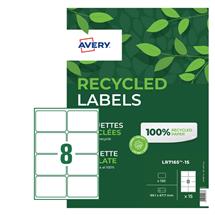 Large Labels | Avery Laser Recycled Address Label 99.1x67.7mm 8 Per A4 Sheet White