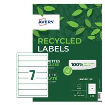 Avery File Spine Labels | Avery Recycled Filing Label Lever Arch File 192x38mm 7 Per A4 Sheet