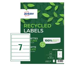 Avery Recycled Filing Label Lever Arch File 192x38mm 7 Per A4 Sheet