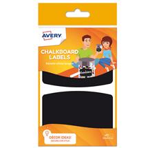 Avery UK Chalkboard Labels Reusable  95 x 63 mm Black (Pack 10 Labels)