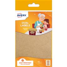 Avery UK Kraft Labels 41 x 89 mm Brown (Pack 18 Labels) - OVKR18.UK