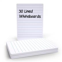 Basics Economy Drywipe Boards Lined A4 PK30 - WBL30