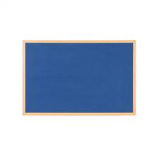 BiOffice Earth Blue Felt Notice Board 22mm Oak Frame 2400x1200mm