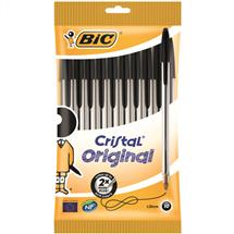 Bic Cristal Ballpoint Pen 1.0mm Tip 0.32mm Line Black (Pack 10)