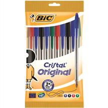 Bic Cristal Ballpoint Pen 1.0mm Tip 0.32mm Line Black/Blue/Green/Red