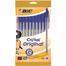 Bic Cristal Ballpoint Pen 1.0mm Tip 0.32mm Line Blue (Pack 10)