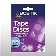 Bostik Adhesive Pads & Tack | Bostik Ready Cut Tape Discs Clear (Pack 1440) - 30803764