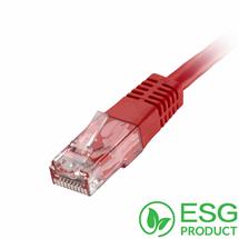 Cablenet 0.3m Cat5e RJ45 Red U/UTP PVC 24AWG Flush Moulded Booted