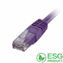 Cablenet 0.5m Cat5e RJ45 Violet U/UTP PVC 24AWG Flush Moulded Booted