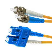 Cablenet 2m OS2 9/125 ST-SC Duplex Yellow LSOH Fibre Patch Lead