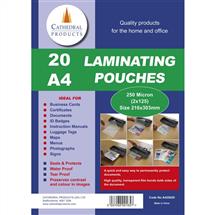 Cathedral Laminating Pouch A4 2x125 Micron Gloss (Pack 20) - LPA425020