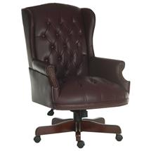 Chairman Antique Style Bonded Leather Faced Executive Office Chair