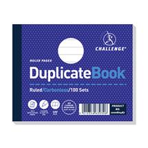 Challenge 105x130mm Duplicate Book Carbonless Ruled Taped Cloth