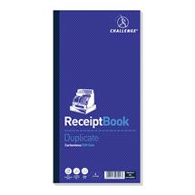 Challenge 280 x 141mm Duplicate Receipt Book Carbonless Taped Cloth