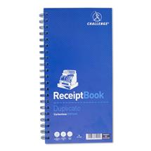 Challenge 280x141mm Duplicate Receipt Book Carbonless Wirebound 200