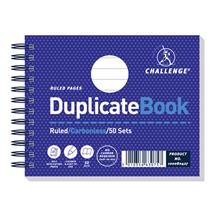 Challenge Duplicate Book Carbonless Wirebound Ruled 105x130mm (Pack 5)