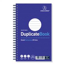 Challenge Duplicate Book Carbonless Wirebound Ruled 210x130mm (Pack 5)