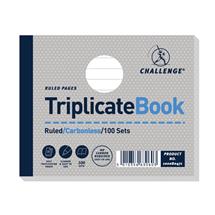 Challenge Triplicate Book 105x130mm Card Cover Ruled 100 Sets (Pack 5)