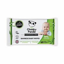 Cheeky Panda Sustainable Biodegradable Bamboo Baby Wipe 60 Wipes Per