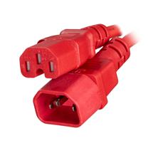 Cablenet CNL 2M C14-C15 Rd Rbr 0.75MM Red IEC C14 IEC C15