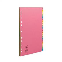 Concord Index A-Z A4 160gsm Board Bright Assorted Colours 52499