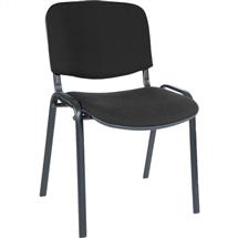 Conference Fabric Stackable Chair Black - 1500BLK | Quzo UK