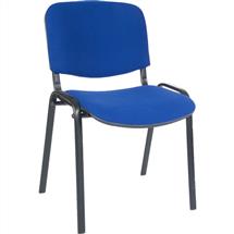 Conference Fabric Stackable Chair Blue - 1500BLU | Quzo UK