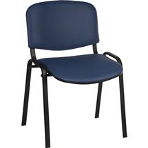 Conference PU Stackable Chair Blue - 1500PU-BLU | Quzo UK