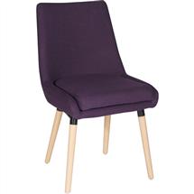 Contemporary Welcome Upholstered Reception Chair Plum (Pack 2)