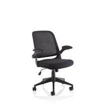 Crew | Crew Task Operator Mesh Office Chair With Folding Arms Black  OP000318