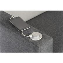 Top Brands | Cube Modular Fabric Armrest with USB Right Arm Only Dark Grey - 6972R