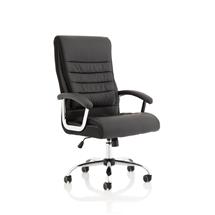 Dallas High Back Leather Executive Office Chair With Arms Black