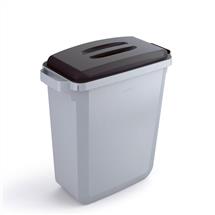 Durable DURABIN Plastic Waste Recycling Bin 60 Litre Rectangular Grey