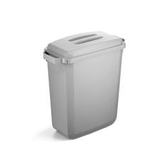 Durable DURABIN Plastic Waste Recycling Bin 60 Litre Rectangular Grey