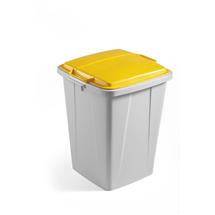 Durable DURABIN Plastic Waste Recycling Bin 90 Litre Square Black with