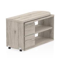 Office Desks | Dynamic Fleur Smart Storage Desk Grey Oak HO00102 | Quzo UK