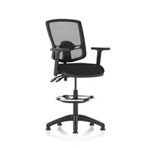 Eclipse Plus II Mesh Deluxe Chair Black Adjustable Arms Hi Rise Kit