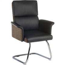 Elegance | Elegance Gull Wing Medium Back Cantilever Leather Look Visitor Chair