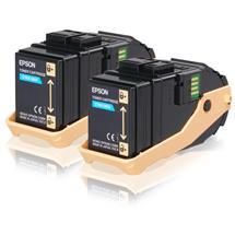 Epson Double Pack Toner Cartridge Cyan 7.5kx2 | In Stock