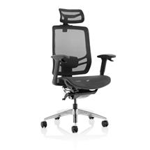 Ergo Office Chairs | Ergo Click Chair Black Mesh Seat Black Mesh Back with Headrest KC0297