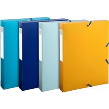 Exacompta Bee Blue Box File A4 Assorted Colours (Pack 8) - 59140E