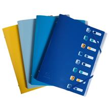 Exacompta Bee Blue Multipart File 8 Sections A4 Assorted Colours (Pack