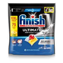 Finish Ultimate Deep Clean & Shine Dishwasher Tablets Lemon (Pack 75)