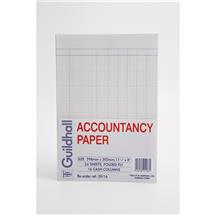 Guildhall Account Paper 298x203mm 16 Cash Column 24 Sheets (Pack 10)