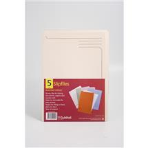 Guildhall Slipfile Manilla A4 Open 2 Sides 230gsm Assorted Colours