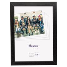 Hampton Frames | Hampton Frames Kent 20mm A4 Wood Frame Glass Black KENTA4GL