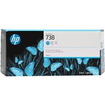 HP No 738 Cyan Standard Capacity Ink Cartridge 300ml - 676M6A